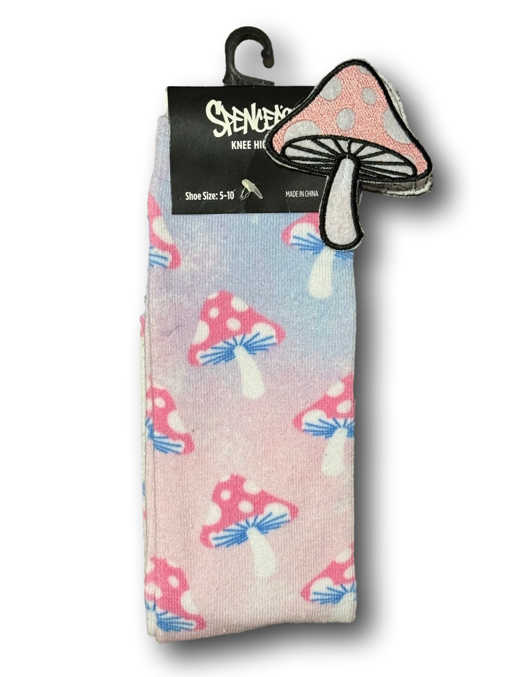 3/$20 Tye Dye Mushrooms Funny Novelty Knee High Socks - NWT